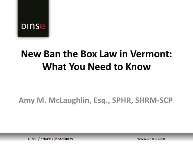 New Ban the Box Law in Vermont: What You Need to Know