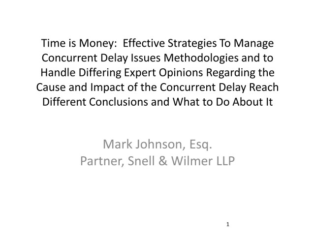 Time is Money: Effective Strategies to Minimize Concurrent Delay