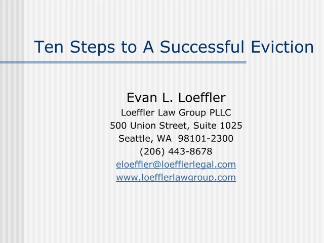 Washington Landlord and Tenant Law Update