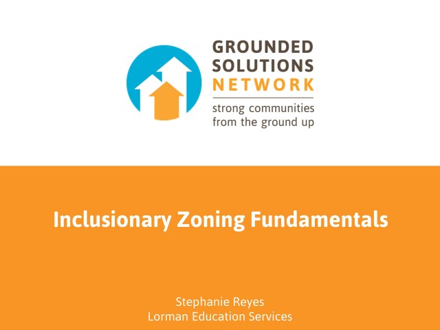 Inclusionary Zoning Fundamentals