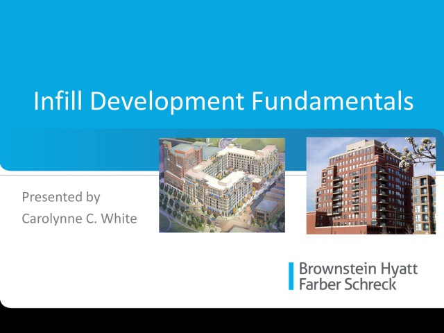 Infill Development Fundamentals