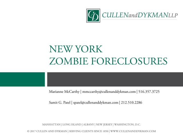 New York Zombie Foreclosures