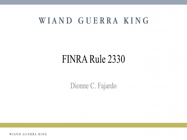 FINRA Rule 2330