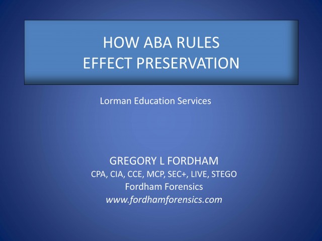 How ABA Rules Affect Preservation Issues