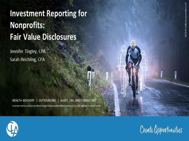 Investment Reporting for Nonprofits: Fair Value Disclosures