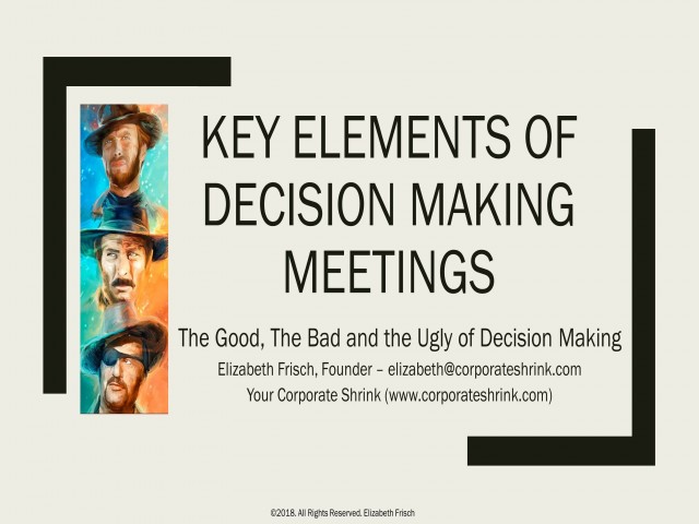 Key Elements of Decision-Making Meetings