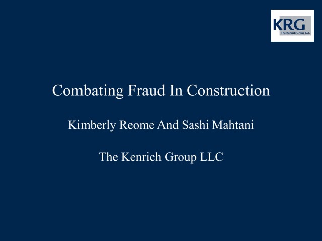 Combating Fraud in Construction