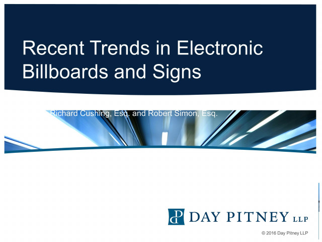 Recent Trends in Billboard Law