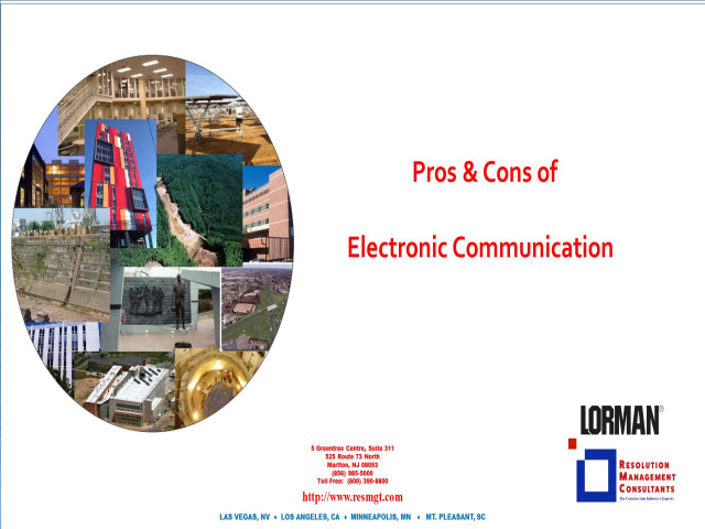 Pros and Cons of Electronic Communication on a Construction Project