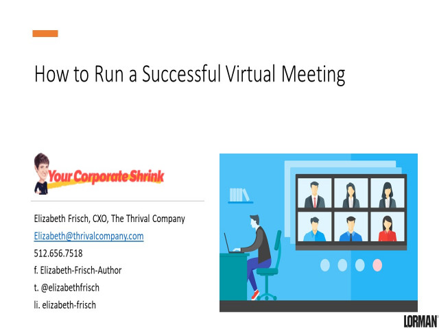 How to Run a Successful Virtual Meeting