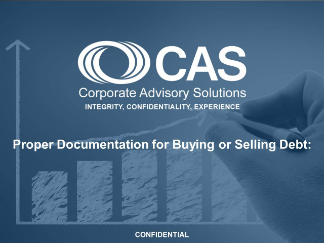 Proper Documentation on Buying or Selling Debt