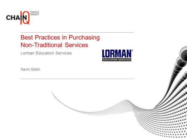 Best Practices in Purchasing Non-Traditional Services