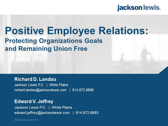 Avoiding Union Organization