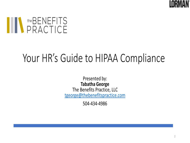 HR's Guide to HIPAA Compliance