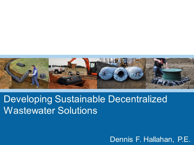 Developing Sustainable Decentralized Wastewater Systems