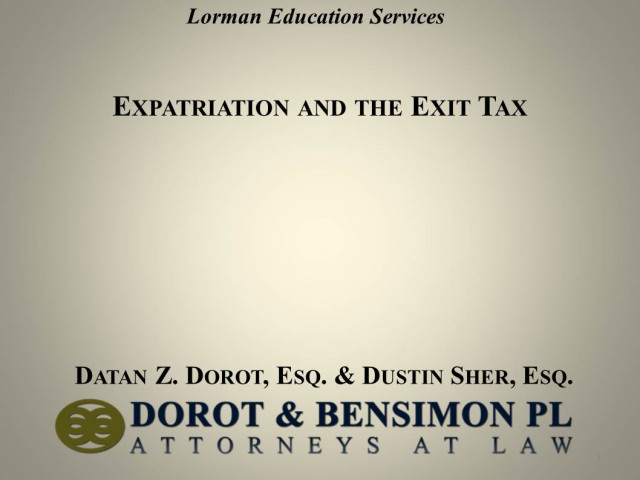 Understanding U.S. Expatriation and the IRC 877A Exit Tax