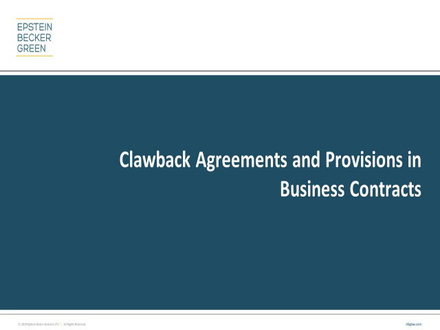 Clawback Agreements and Provisions in Business Contracts