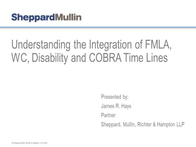 Understanding the Integration of FMLA, WC, Disability and COBRA Time Lines