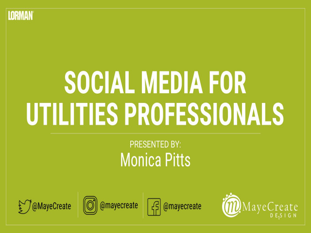 Using Social Media for Public Works and Utility Professionals