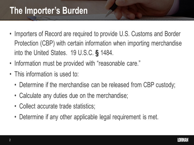 Mitigating Risks Associated With Title 19 CFR 171 - Customs Prior Disclosure