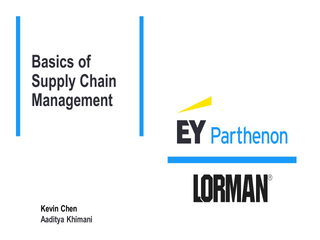 Basics of Supply Chain Management