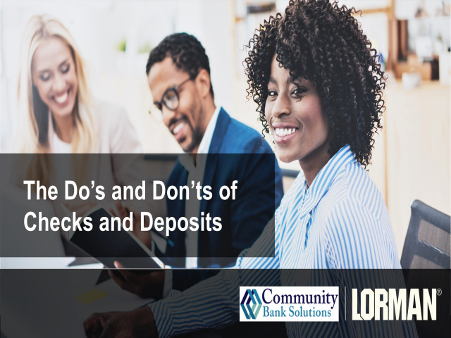 The Do's and Don'ts of Checks and Deposits