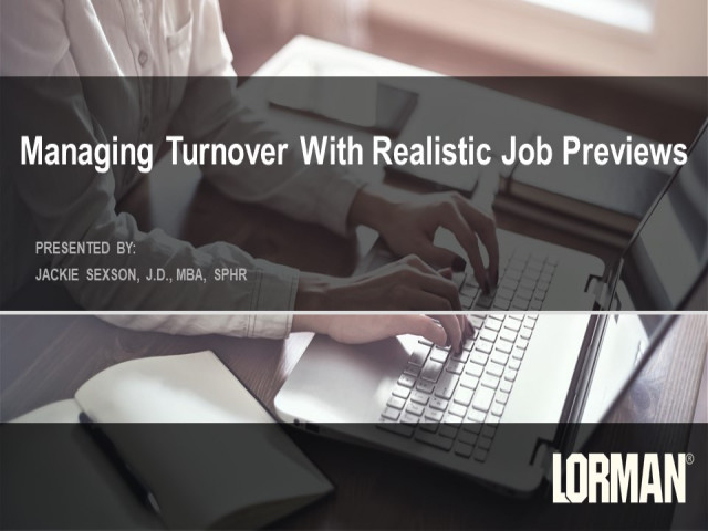 Managing Turnover With Realistic Job Previews (RJPs)