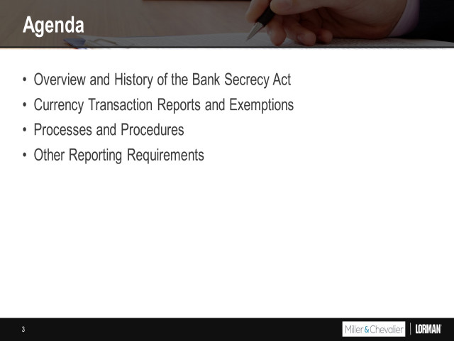 BSA/AML Currency Transaction Report (CTR) Requirements and Exemptions