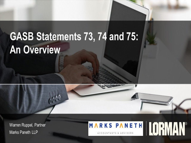 GASB 73, 74, and 75 Statement Overview