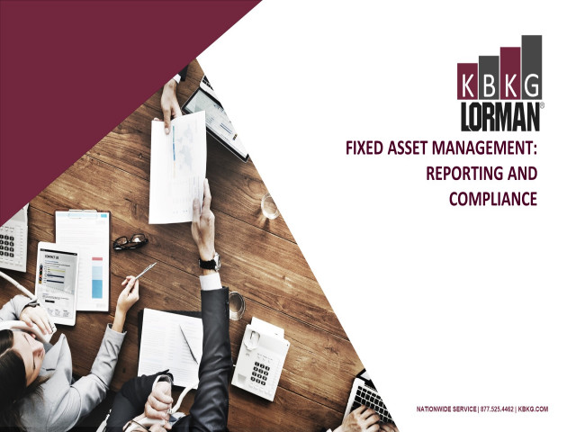Fixed Asset Management: Reporting and Compliance