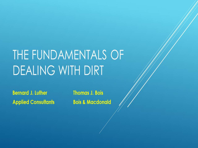 The Fundamentals of Dealing with Dirt