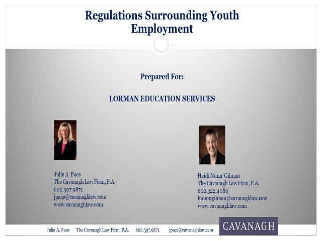 Regulations Surrounding Youth Employment