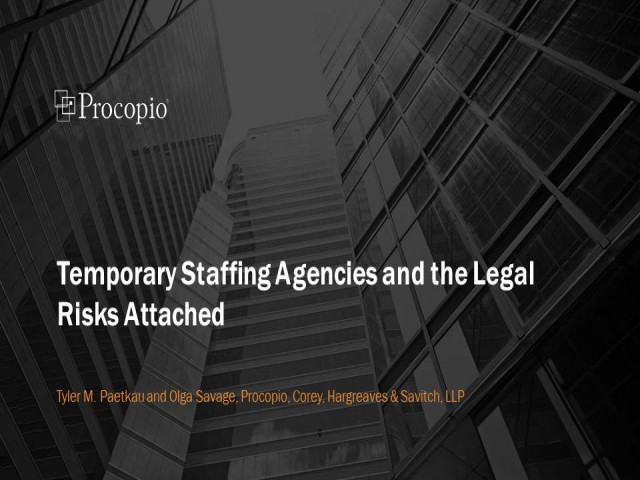 Temporary Staffing Agencies and the Legal Risks Attached