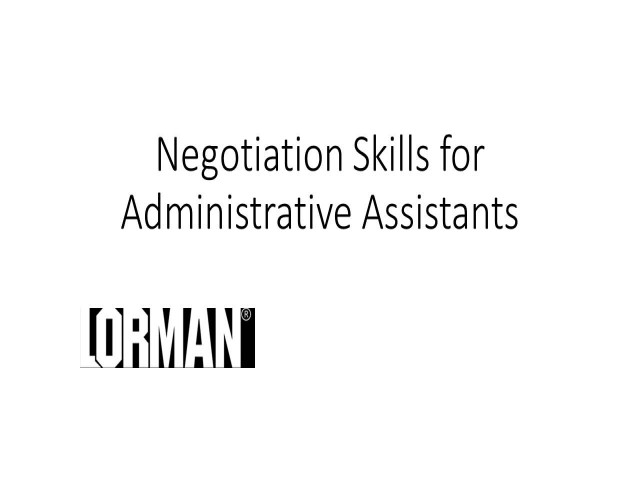 Negotiation Basics for Administrative Professionals