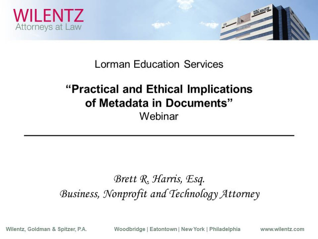 Practical and Ethical Implications of Metadata in Documents