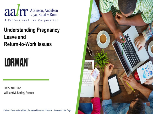 Understanding Pregnancy Leave and Return-to-Work Issues