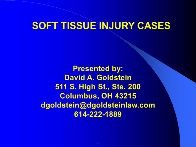 Soft Tissue Injury Cases