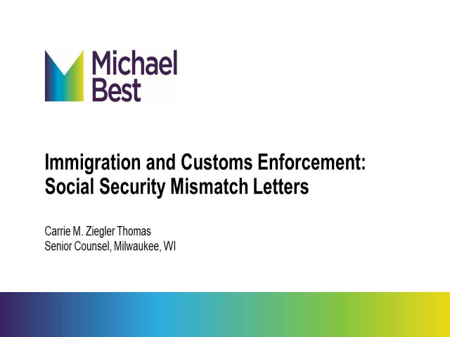 Immigration and Customs Enforcement: Social Security Mismatch Letters