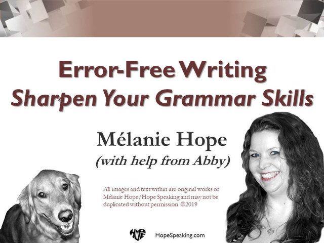 Error-Free Writing:  Sharpen Your Grammar and Proofreading Tools