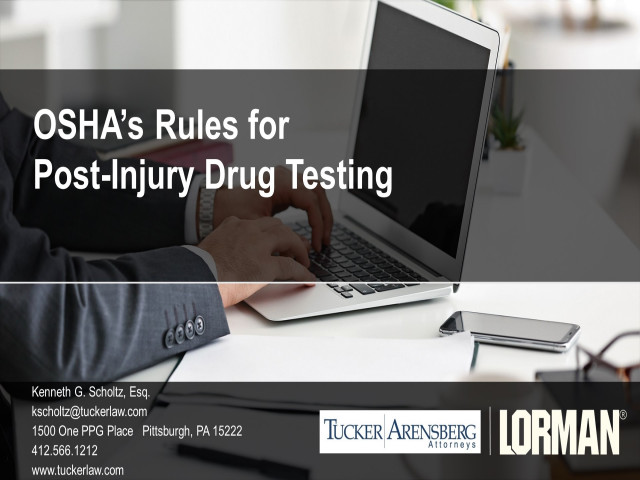 OSHA's Rules for Post-Accident Drug Testing