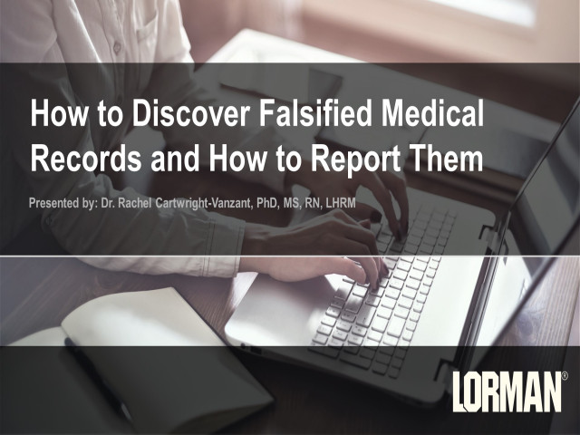 How to Discover Falsified Medical Records and How to Report Them