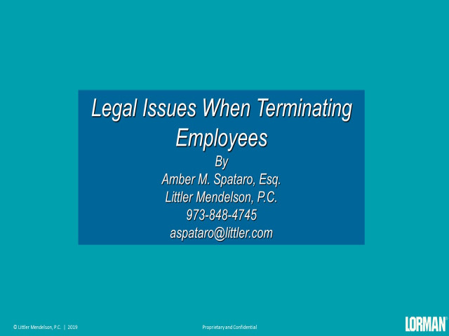 Legal Issues When Terminating Employees