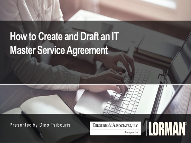 How to Create and Draft an IT Master Service Agreement