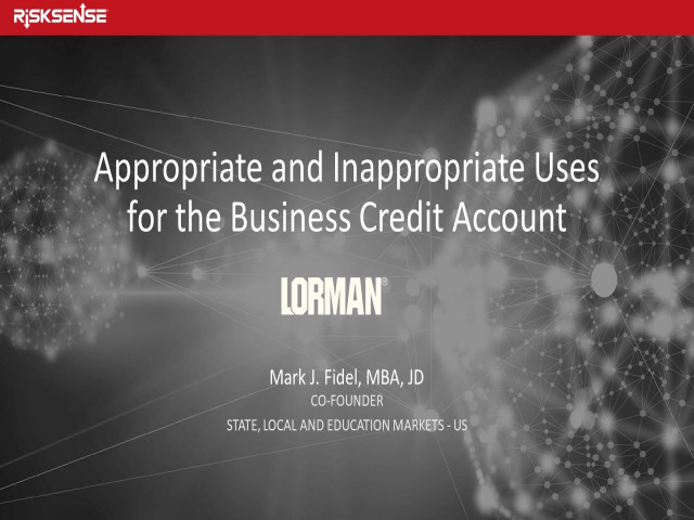 What You Should and Should Not Use the Business Credit Account for