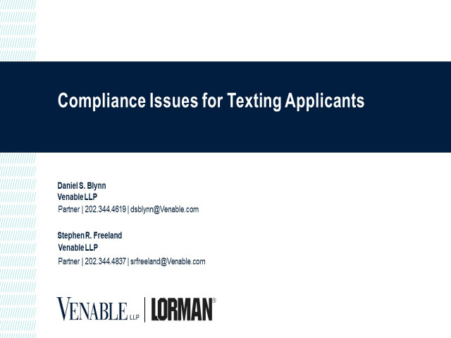 Compliance Issues for Texting Applicants