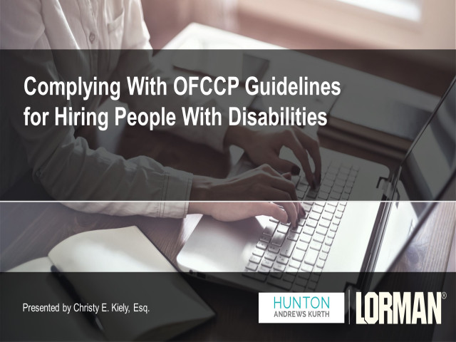 Complying With OFCCP Guidelines for Hiring People With Disabilities