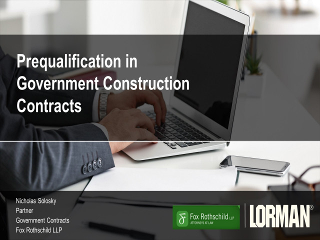 Prequalification in Government Construction Contracts