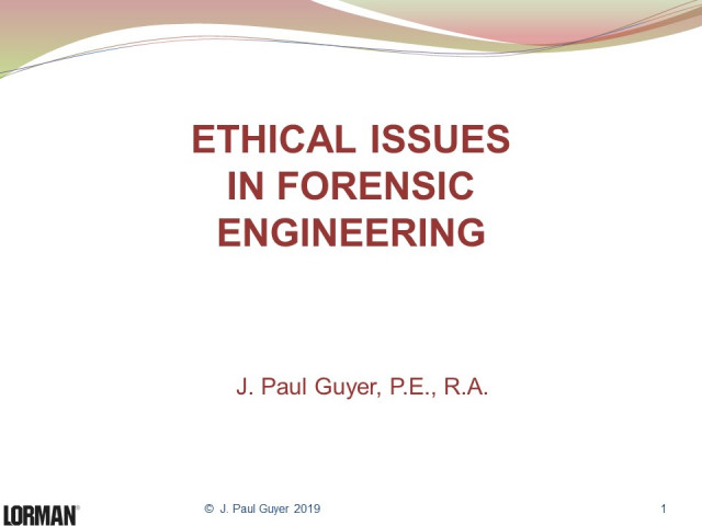 Ethical Issues in Forensic Engineering