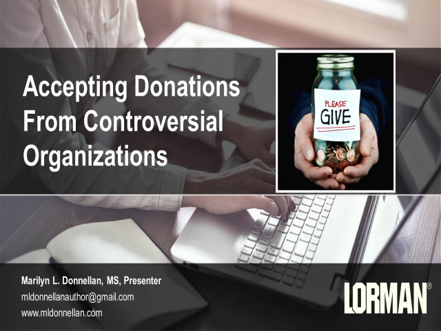 Accepting Donations From Controversial Organizations