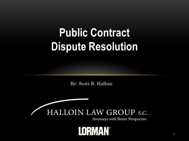 Public Contract Dispute Resolution